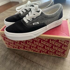 Vans Kids Two-Tone Black and Gray Sneakers